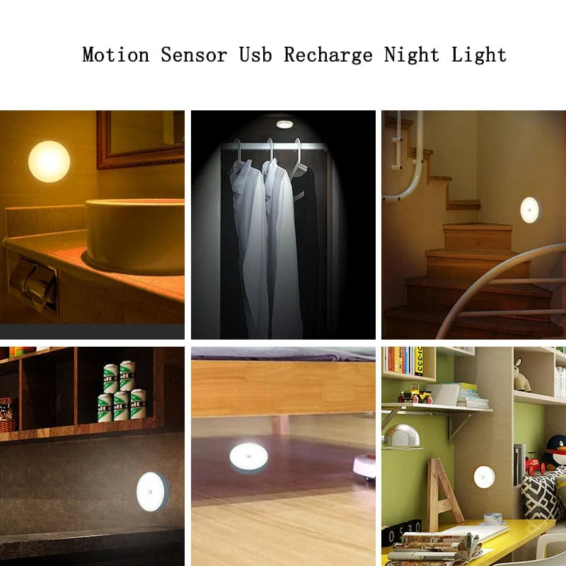 Motion Sensor USB Rechargeable LED Night Light