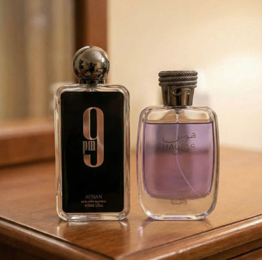 Afnan 9PM EDP + Rasasi Hawas EDP 100ml